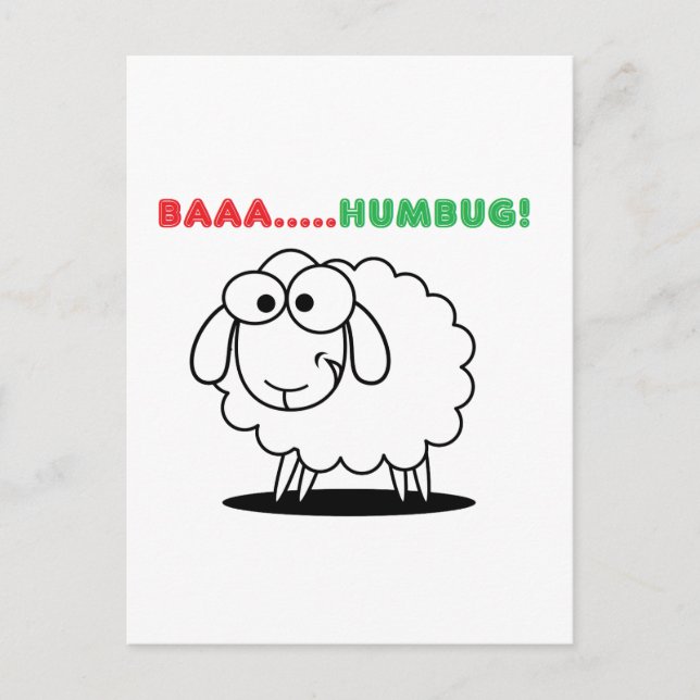 Baa....Humbug! Postcard (Front)