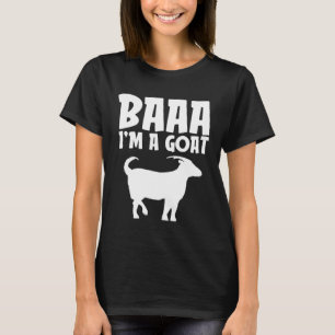 Baa Im A Goat Lazy Halloween Costume Farmer T-Shirt