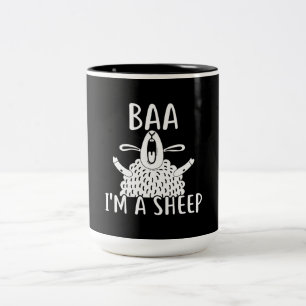 Baa I'm A Sheep   Sheep Owner Present Two-Tone Coffee Mug