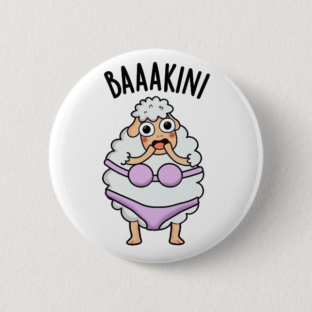 Baa-kini Funny Bikini Pun  2 Inch Round Button (Front)