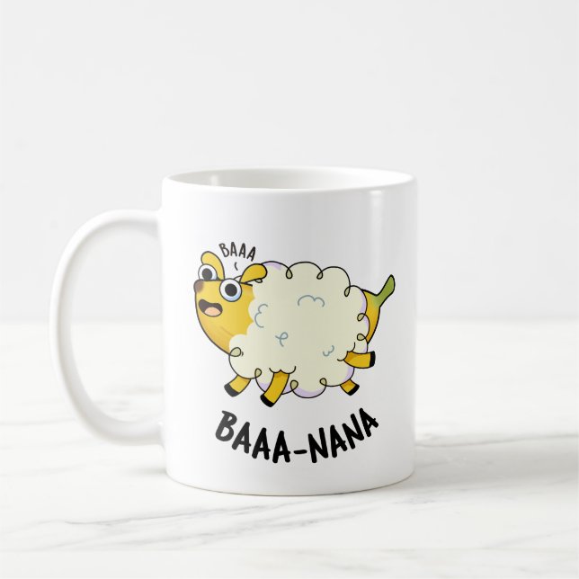 Baa-nana Funny Banana Pun  Coffee Mug (Left)