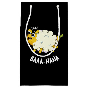 Baa-nana Funny Banana Pun Dark BG Small Gift Bag