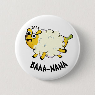 Baa-nana Funny Banana Puns  2 Inch Round Button