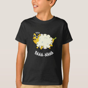 Baa-nana Funny Banana Puns Dark BG T-Shirt