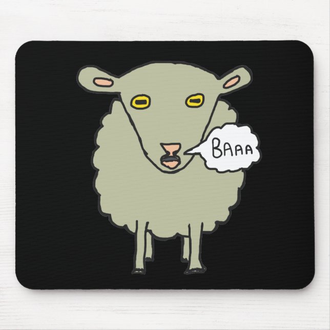 Baa Sheep Mouse Pad (Front)
