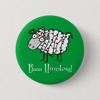 Baaa Bah Humbug Funny Christmas 2 Inch Round Button