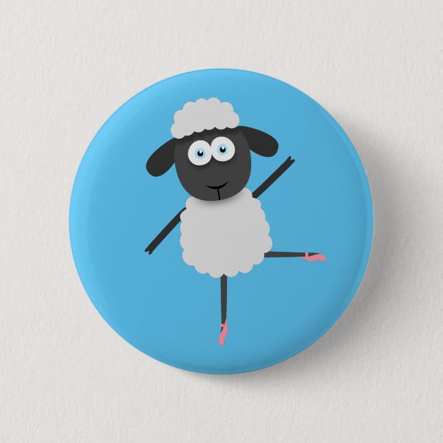 Baaa llerina 2 inch round button (Front)