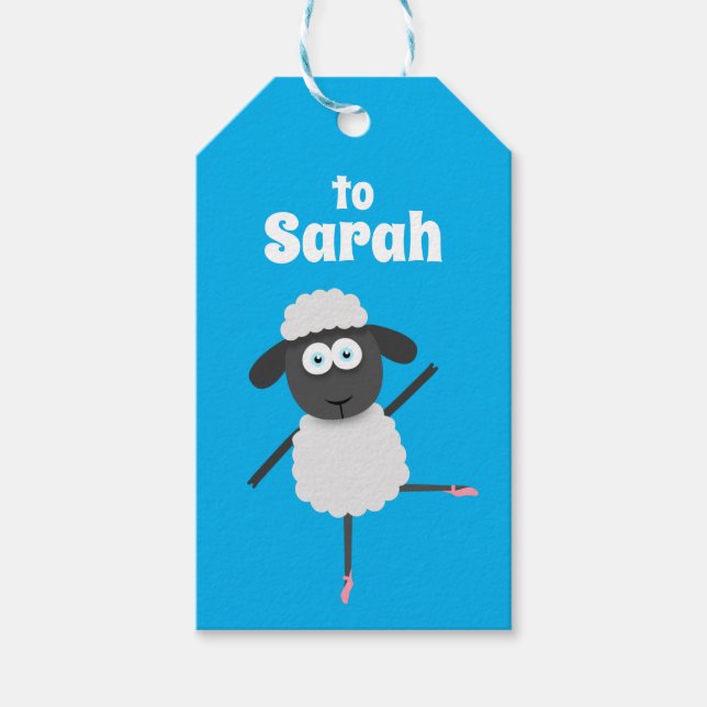 Baaa llerina gift tags (Front)