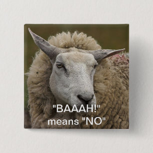 BAAAH! 2 INCH SQUARE BUTTON