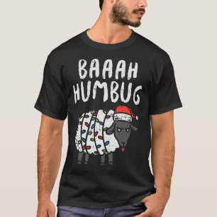 Baaah Humbug Sheep Xmas Lights Fun Anti Christmas T-Shirt