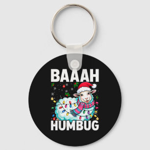 Baaah Humbug Sheep Xmas Lights Funny Anti Christma Keychain