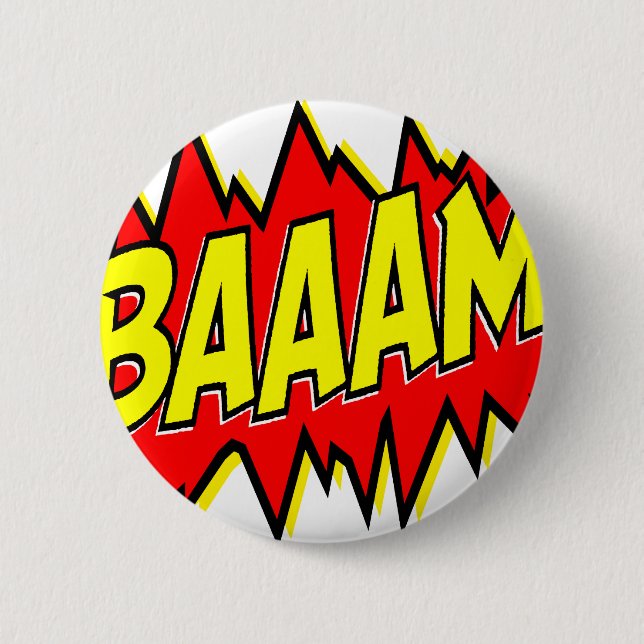 BAAAM! 2 INCH ROUND BUTTON (Front)