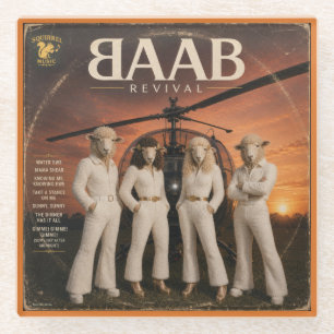 BAAB: a Parody Glass Coaster
