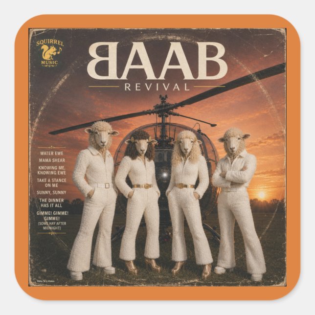 BAAB Album: a Parody Square Sticker (Front)