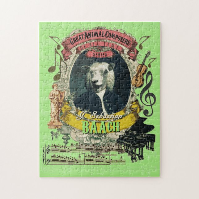 Baach Great Animal Composer Bach Parody Jigsaw Puzzle (Vertical)
