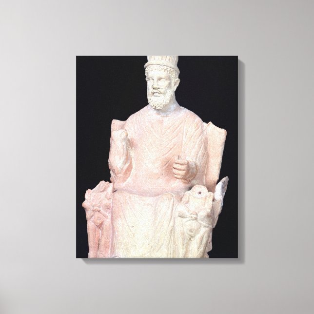 Baal Hammon seated on his throne Canvas Print (Front)