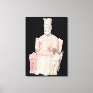 Baal Hammon seated on his throne Canvas Print