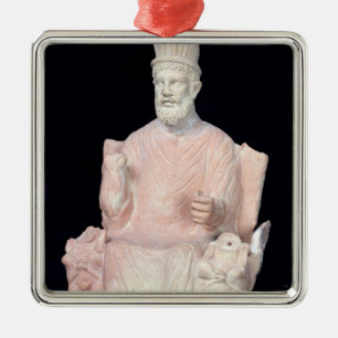 Baal Hammon seated on his throne Metal Ornament