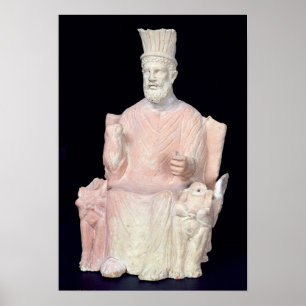 Baal Hammon seated on his throne Poster