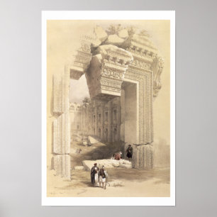 Baalbec, May 7th 1839, plate 81 from Volume II of Poster