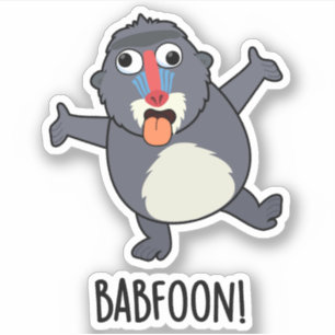 Bab-foon Funny Buffoon Baboon Pun 