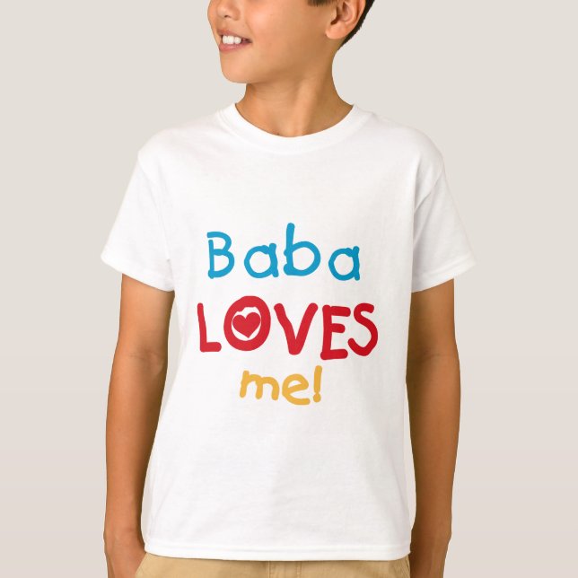 Baba aime mes t-shirts et cadeaux (Devant)