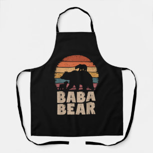 Baba Bear Vintage Retro Funny Father's Day Apron