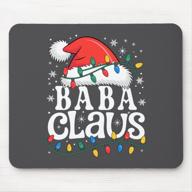 Baba Claus Funny Xmas Christmas Grandma Holiday St Mouse Pad (Front)