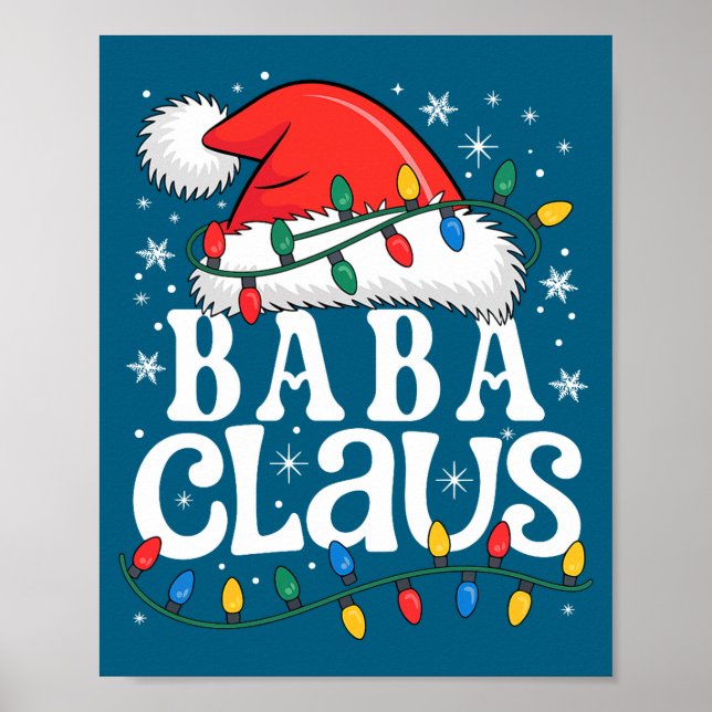 Baba Claus Funny Xmas Christmas Grandma Holiday St Poster (Front)
