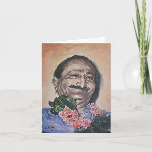 Baba in peach Notecard (Front)