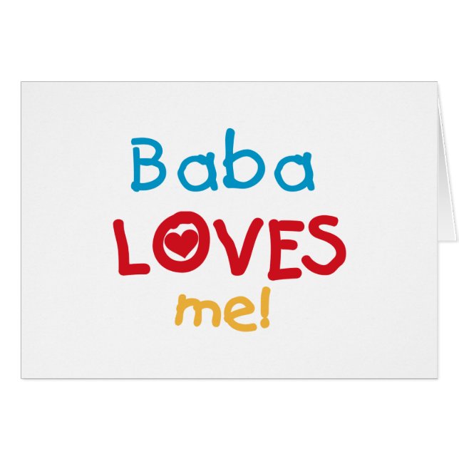 Baba Loves Me T-shirts and Gifts (Front Horizontal)