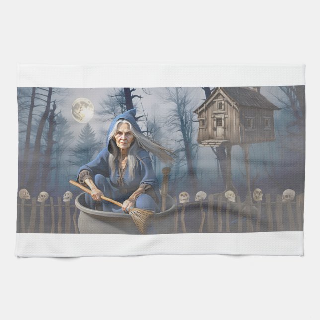 Baba Yaga Serviette de cuisine (Horizontal)