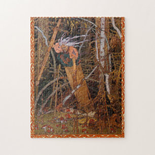 Baba Yaga - Vasilisa Beautiful By Ivan Bilibin Jigsaw Puzzle