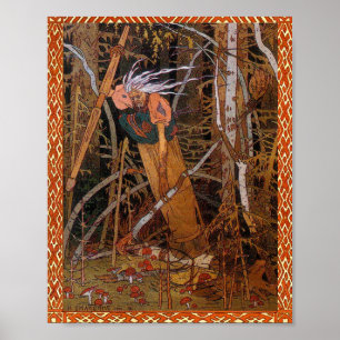 Baba Yaga - Vasilisa Beautiful By Ivan Bilibin Poster