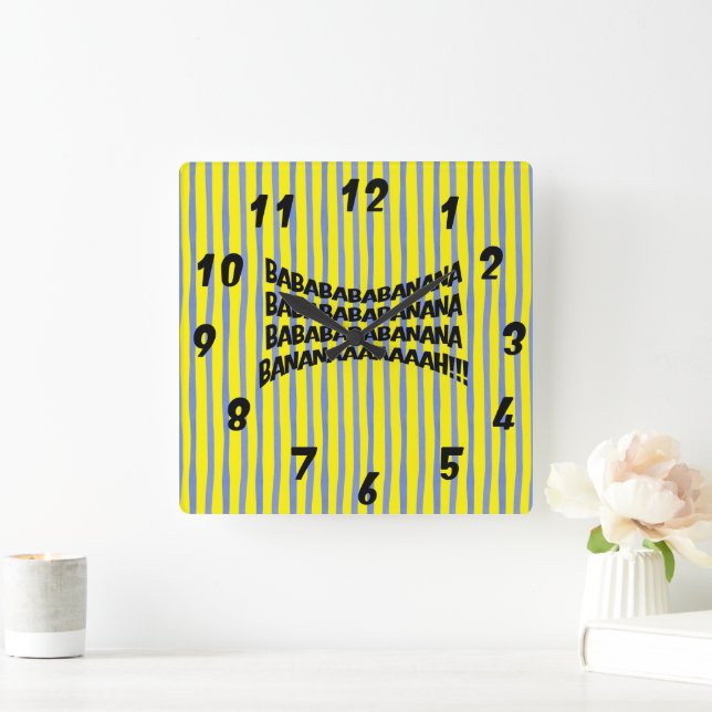 Babababanana Minions Square Wall Clock (Home)