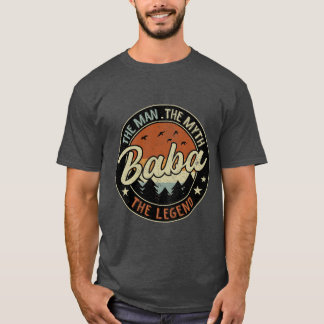 Babahe Manhe Mythhe Legend Vintage Fathers Day ret T-Shirt