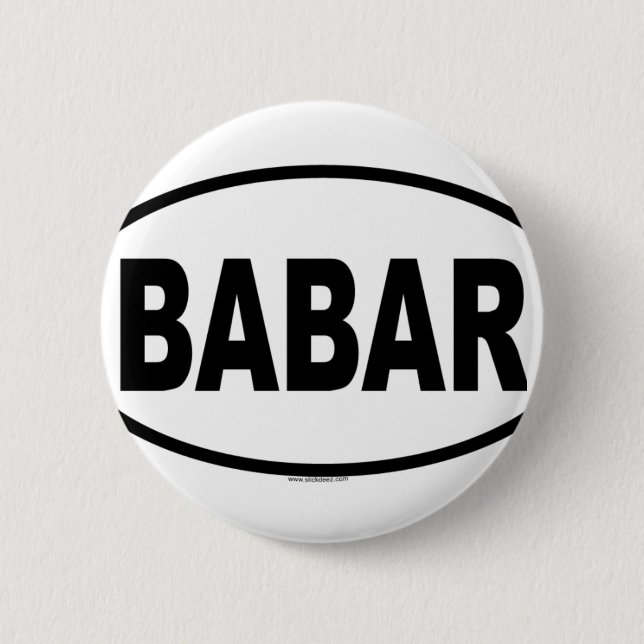 BABAR 2 INCH ROUND BUTTON (Front)