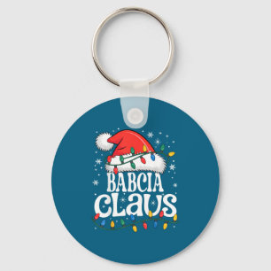 Babcia Claus Funny Xmas Christmas Grandma Holiday  Keychain