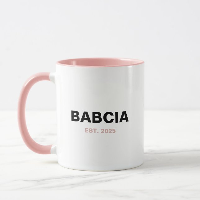 Babcia Est. Year – The Perfect Grandma Gift Mug (Left)