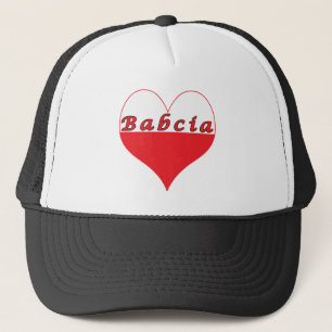 Babcia Polish Heart Trucker Hat