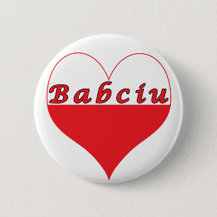 Babciu Polish Heart 2 Inch Round Button