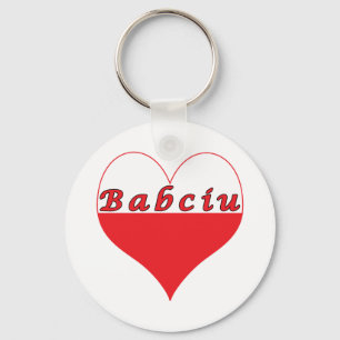 Babciu Polish Heart Keychain