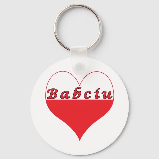 Babciu Polish Heart Keychain (Front)