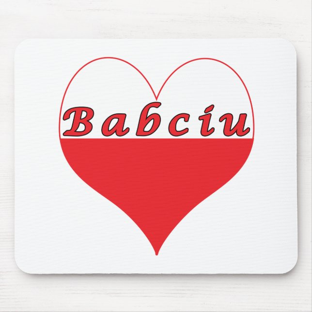 Babciu Polish Heart Mouse Pad (Front)