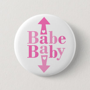Babe Baby 2 Inch Round Button