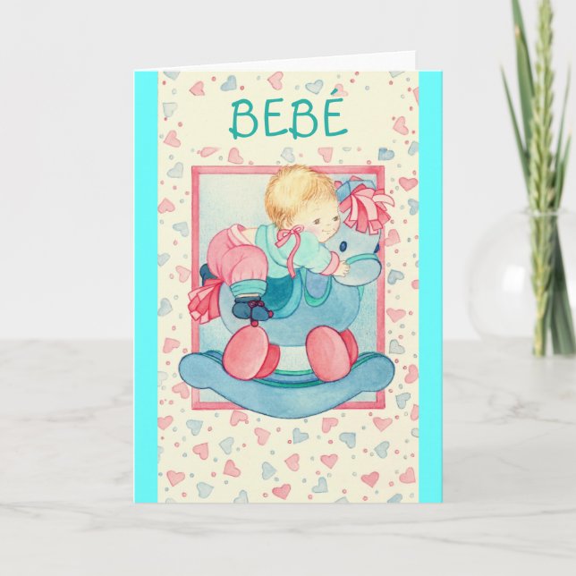 "BABÉ EN PONEYES" - Tarjeta Happy Birthday Card (Front)