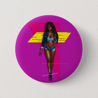 Babe in bluejeans 2 inch round button