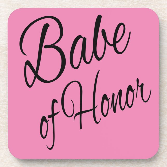 Babe of Honour Coaster (Front)
