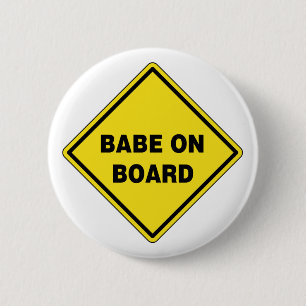 Babe On Board 2 Inch Round Button