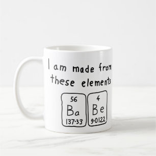 Babe periodic table name mug